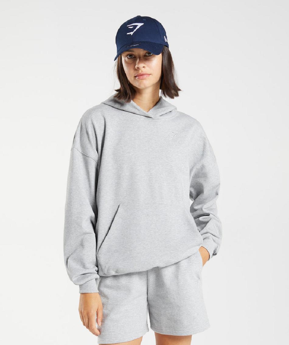 Sudadera Con Capucha Gymshark Rest Day Sweats Mujer Gris Claro | CO 2022RVD